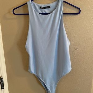 Zara baby blue body suit